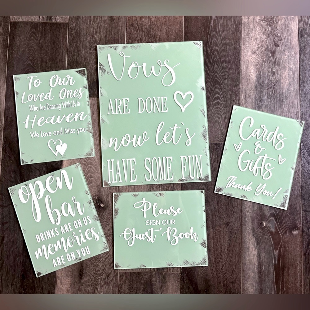 Acrylic Wedding Signs